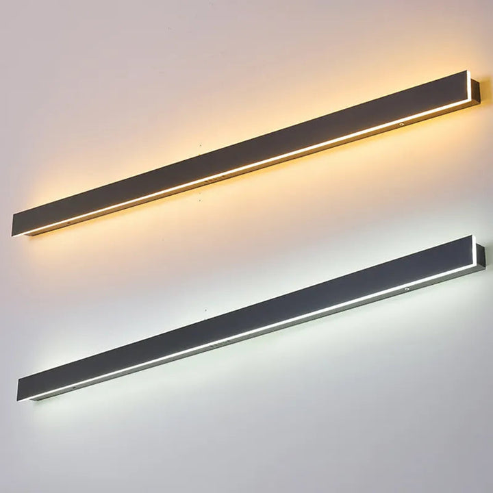 Modern Utomhus Vägglampa med Lineärt Design – Flera Storlekar