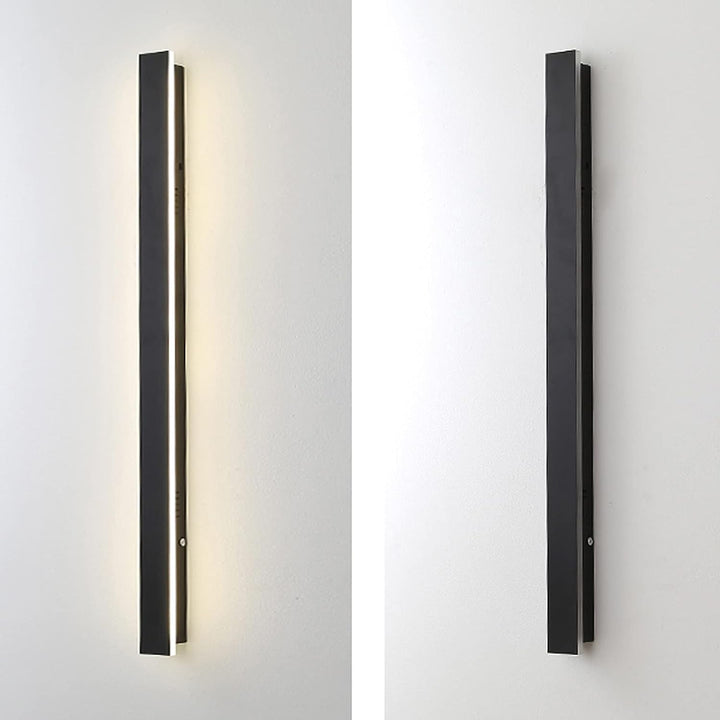 Modern Utomhus Vägglampa med Lineärt Design – Flera Storlekar