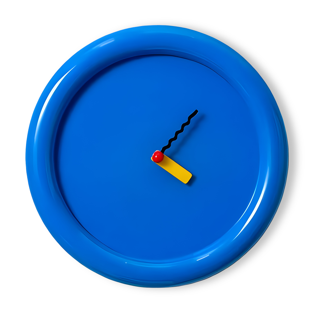 Modern Veggklokke 30 cm Färgglad för Hemmet
