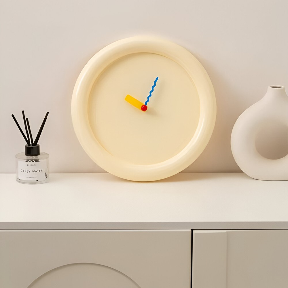 Modern Veggklokke 30 cm Färgglad för Hemmet