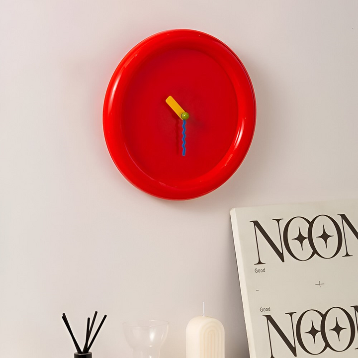 Modern Veggklokke 30 cm Färgglad för Hemmet