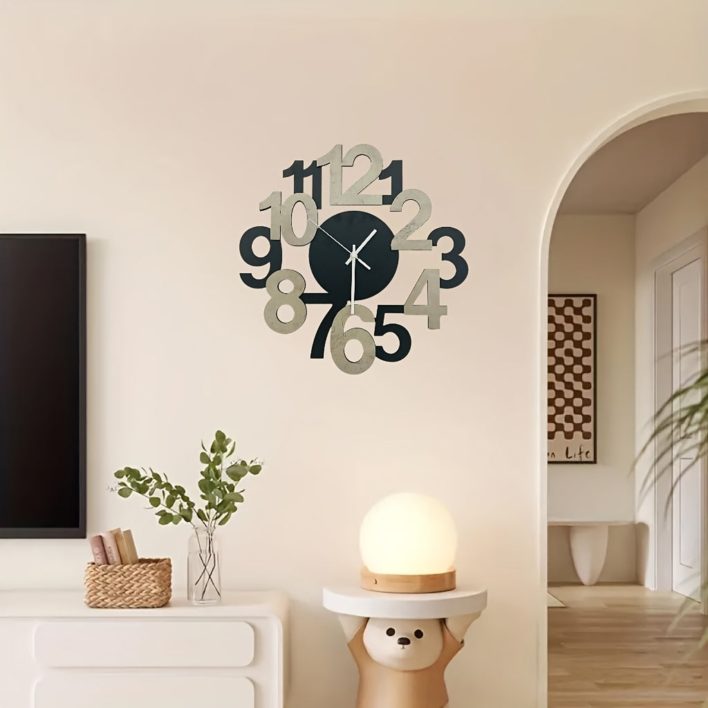 Modern Veggklokke med Asymmetrisk Design och Stilrent Uttryck