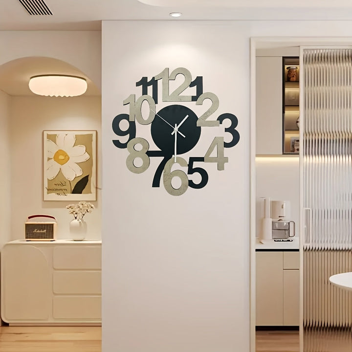 Modern Veggklokke med Asymmetrisk Design och Stilrent Uttryck