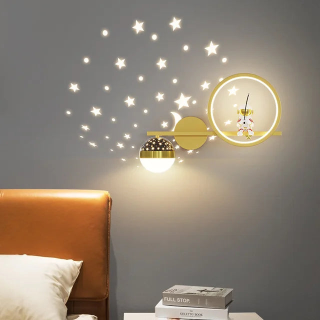 Modern Vägglampa för Barnerom – Mjuk och Lekfull Belysning