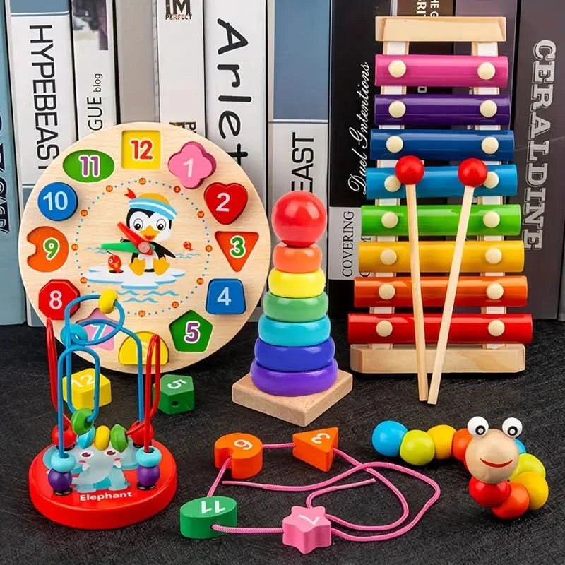 Montessori 5-i-1 Läringsleketöy för Bebisar