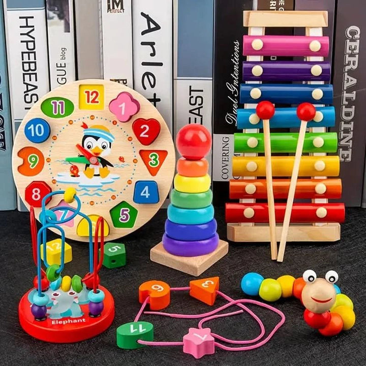 Montessori 5-i-1 Läringsleketöy för Bebisar