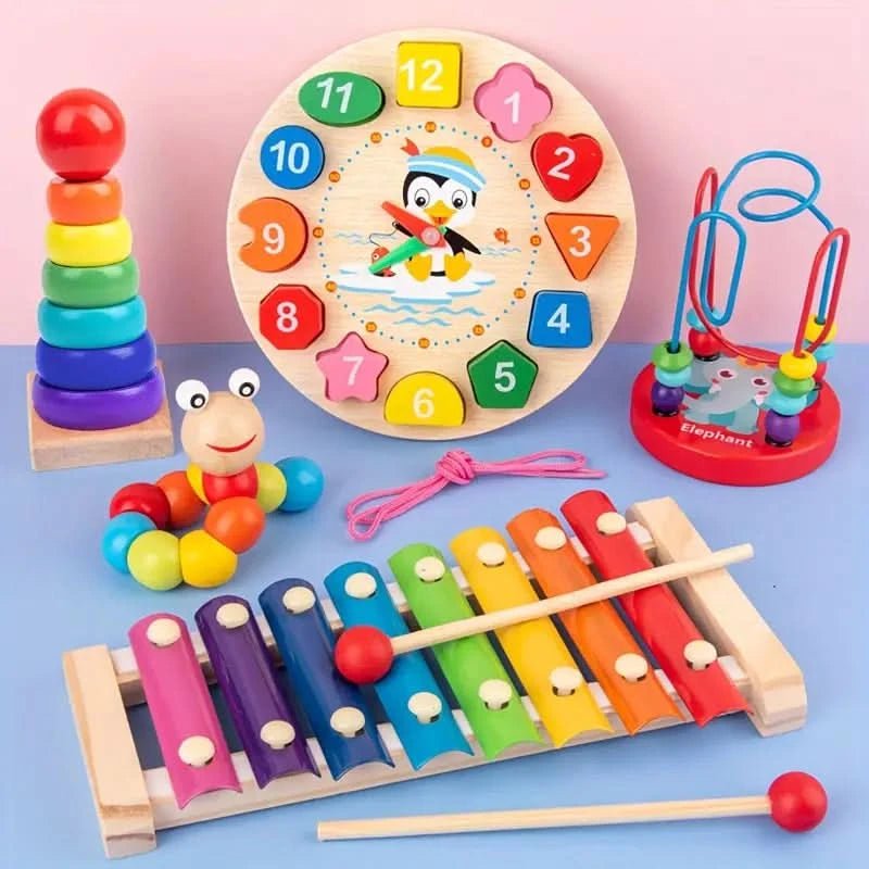Montessori 5-i-1 Läringsleketöy för Bebisar