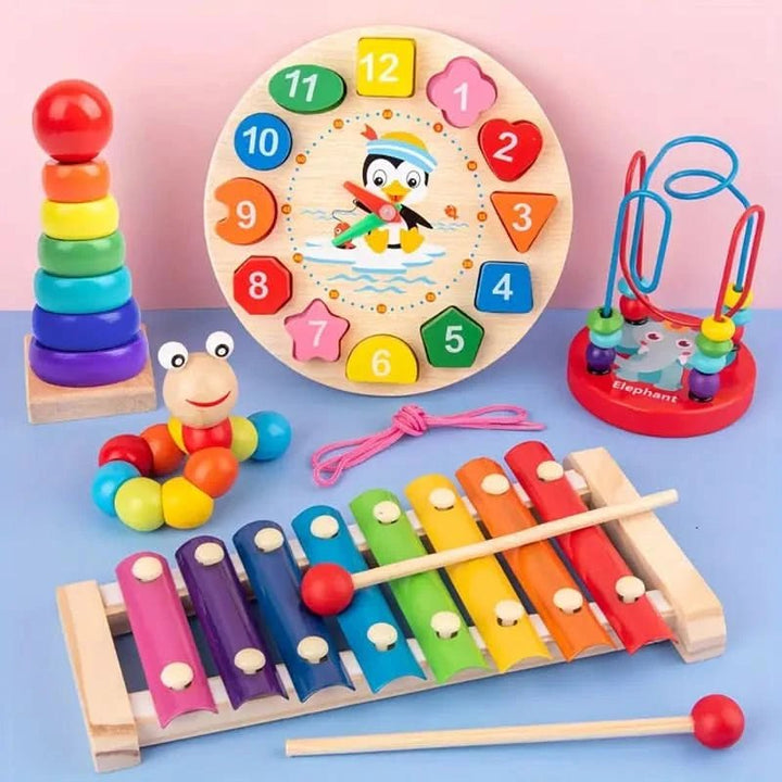 Montessori 5-i-1 Läringsleketöy för Bebisar