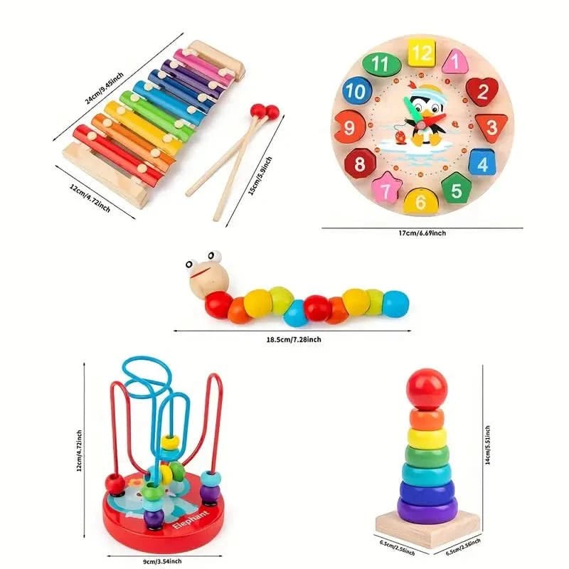 Montessori 5-i-1 Läringsleketöy för Bebisar