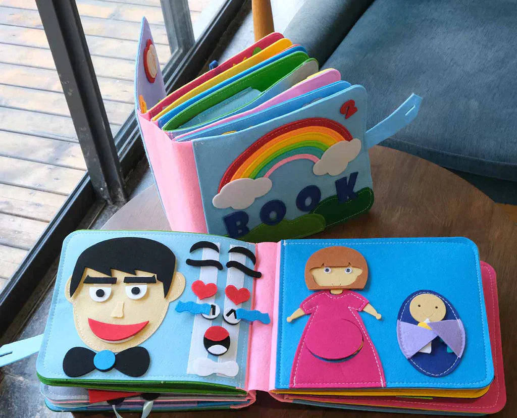 Interaktiv Montessori-eventyrbok för barn