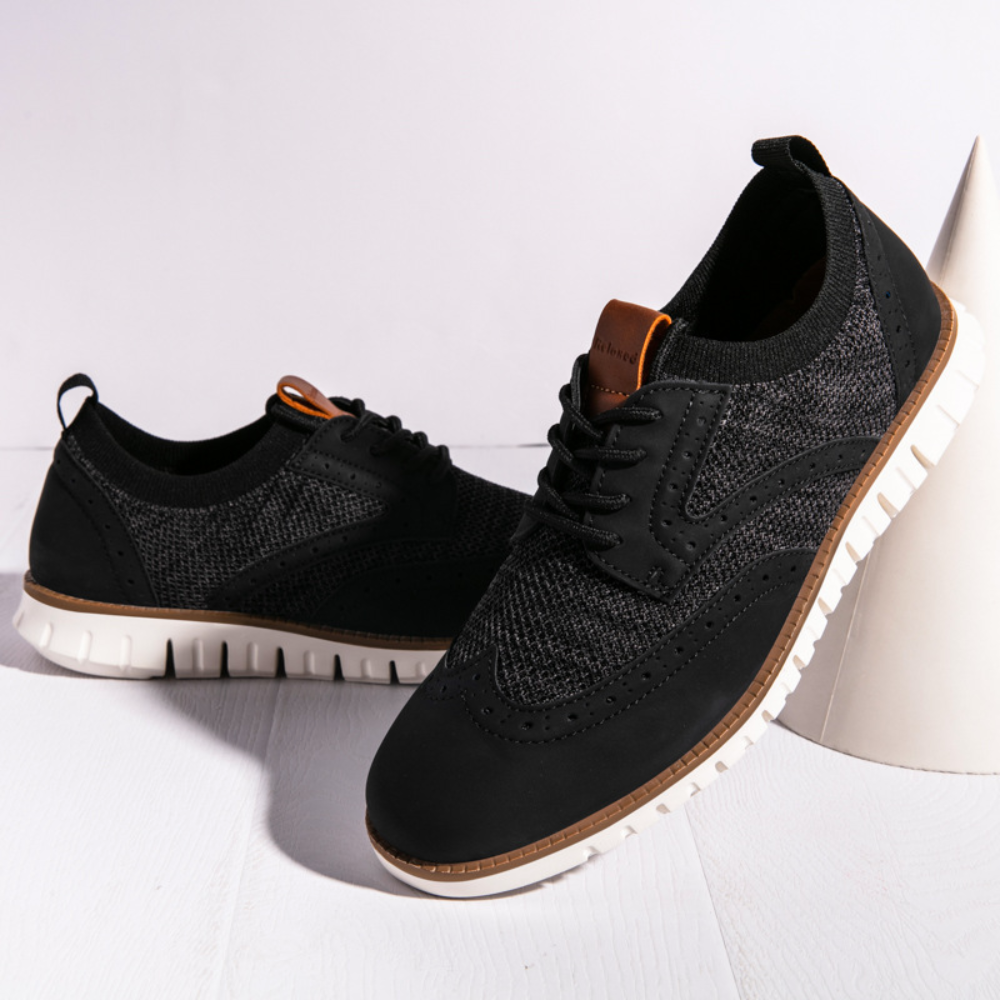 Andningsbar Herrskor - Klassisk Design | Bekväm Brogue
