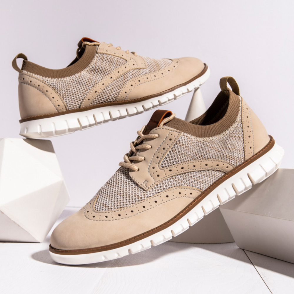 Andningsbar Herrskor - Klassisk Design | Bekväm Brogue