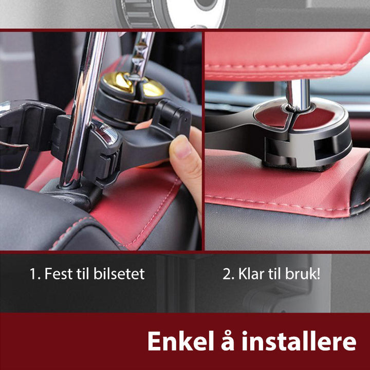 Bilsetekrok - Multifunktionell | Enkel Montering | Roterbar