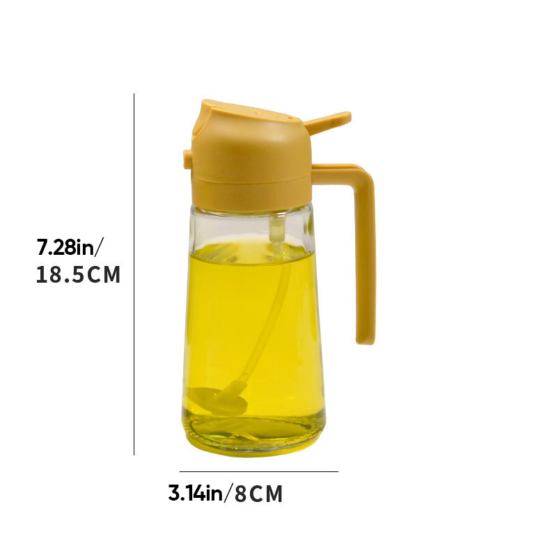 2 i 1 Oljespröyte och Dispenser – Glas | Multifunktionellt Kökverktöy