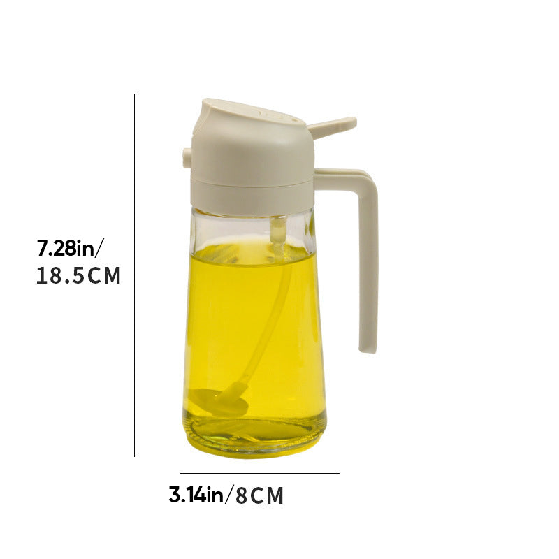 2 i 1 Oljespröyte och Dispenser – Glas | Multifunktionellt Kökverktöy