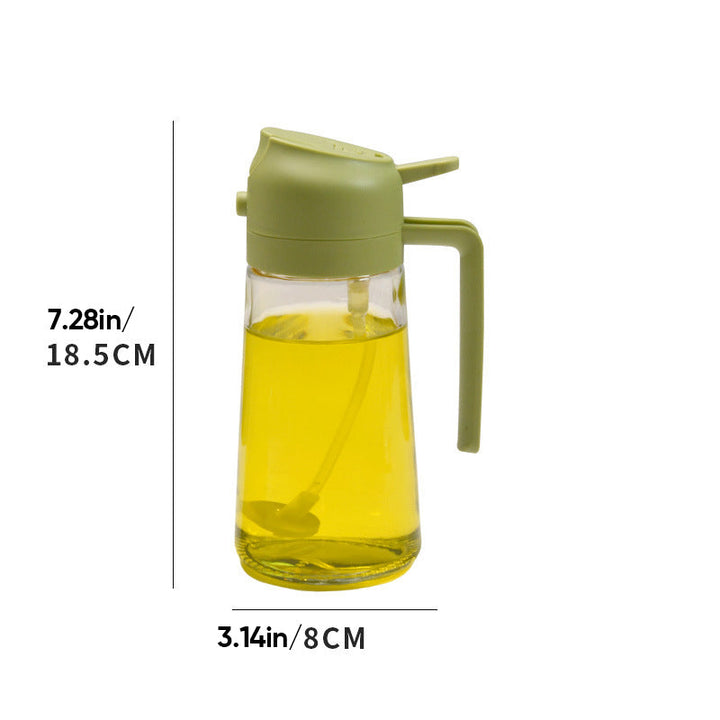 2 i 1 Oljespröyte och Dispenser – Glas | Multifunktionellt Kökverktöy