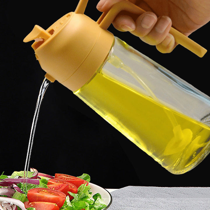 2 i 1 Oljespröyte och Dispenser – Glas | Multifunktionellt Kökverktöy