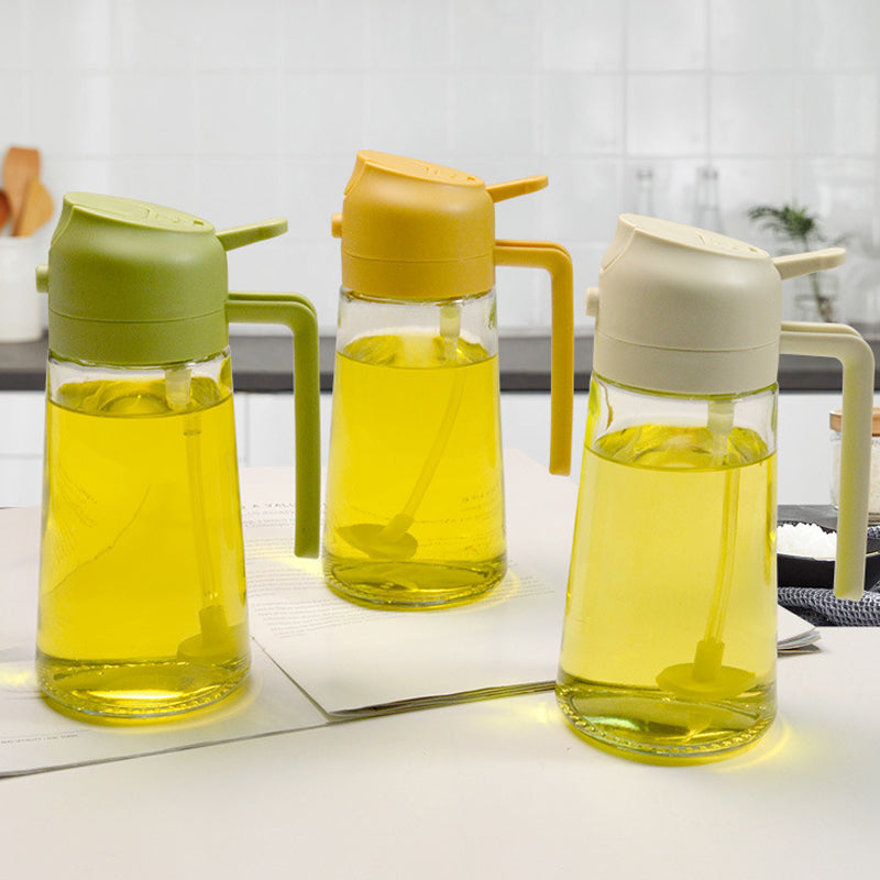 2 i 1 Oljespröyte och Dispenser – Glas | Multifunktionellt Kökverktöy