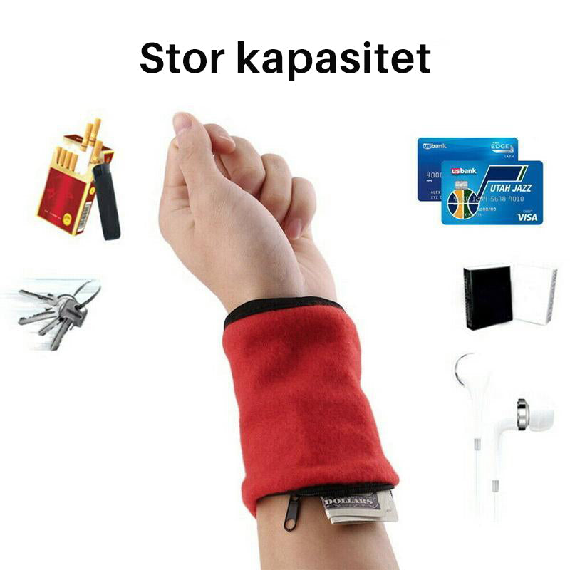 Multifunktionell Håndleddpose - Trygg Förvaring för Sport