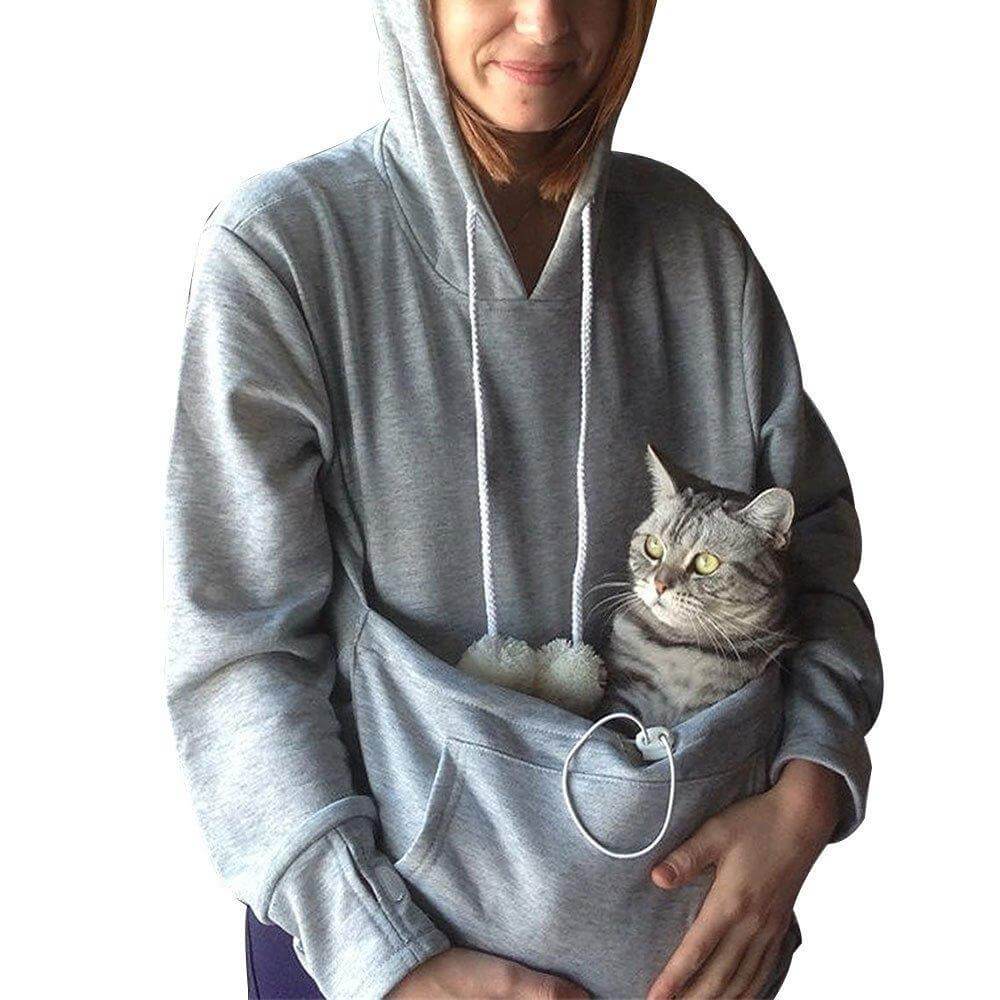Katte Huvtröja med Kattelomme – Mjuk och Mysig Komfort