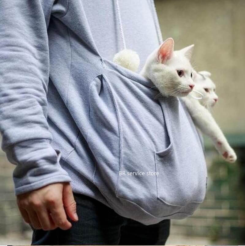 Katte Huvtröja med Kattelomme – Mjuk och Mysig Komfort