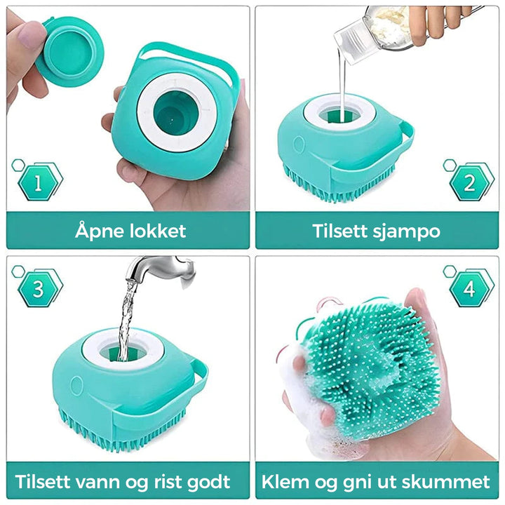 Mjuk Silikonbörste för Bekväm Hårvask