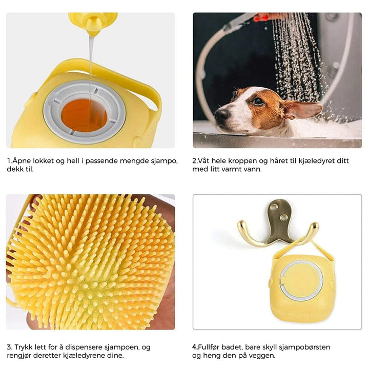 Mjuk Silikonbörste för Bekväm Hårvask
