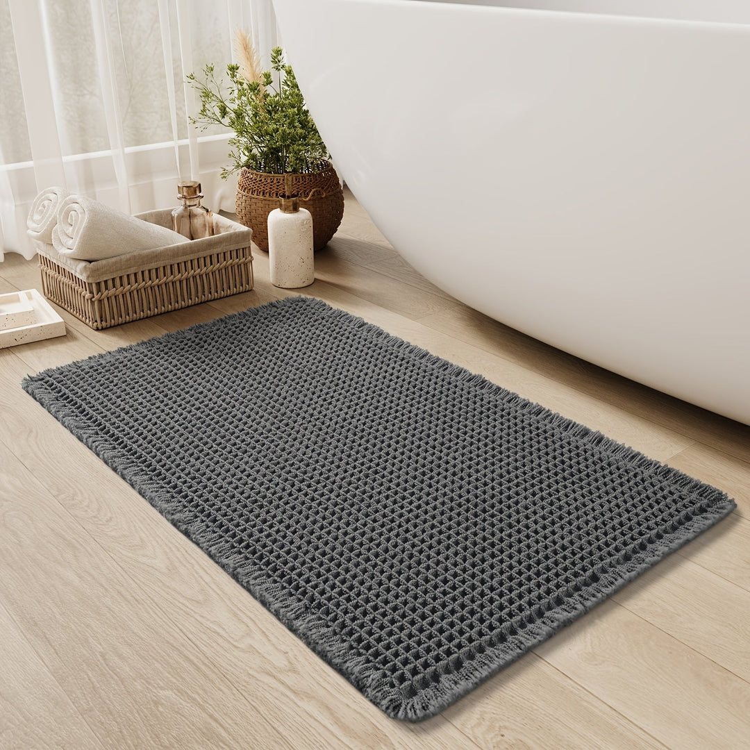 Badematte med Vaffeldesign – Halksäker och Mjuk för Komfort