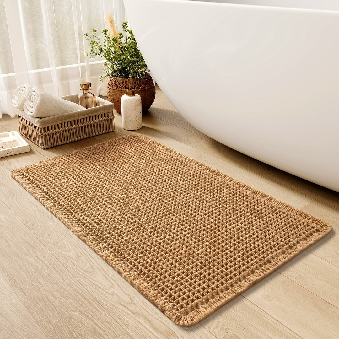 Badematte med Vaffeldesign – Halksäker och Mjuk för Komfort