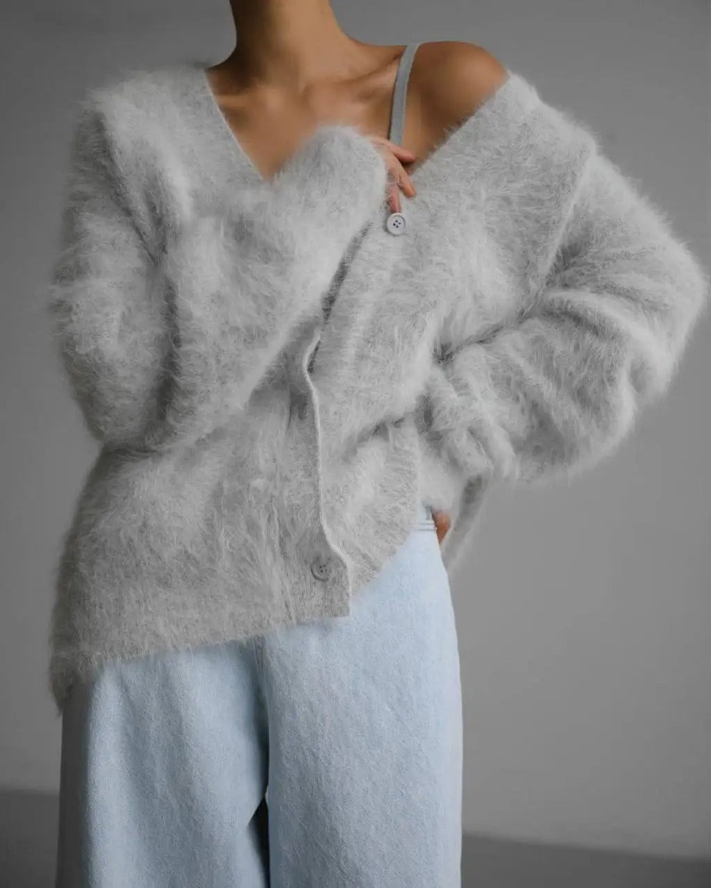 Dam Stickad Cardigan – Mjuk &amp; Mångsidig Komfort