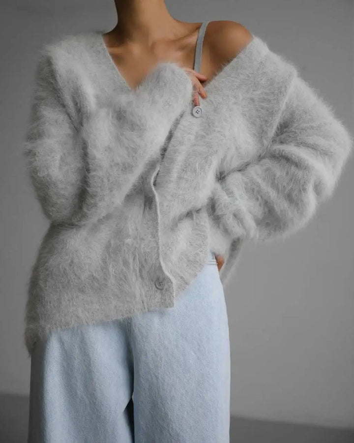 Dam Stickad Cardigan – Mjuk &amp; Mångsidig Komfort