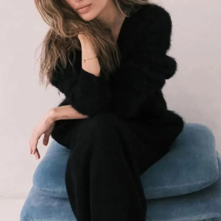Dam Stickad Cardigan – Mjuk &amp; Mångsidig Komfort