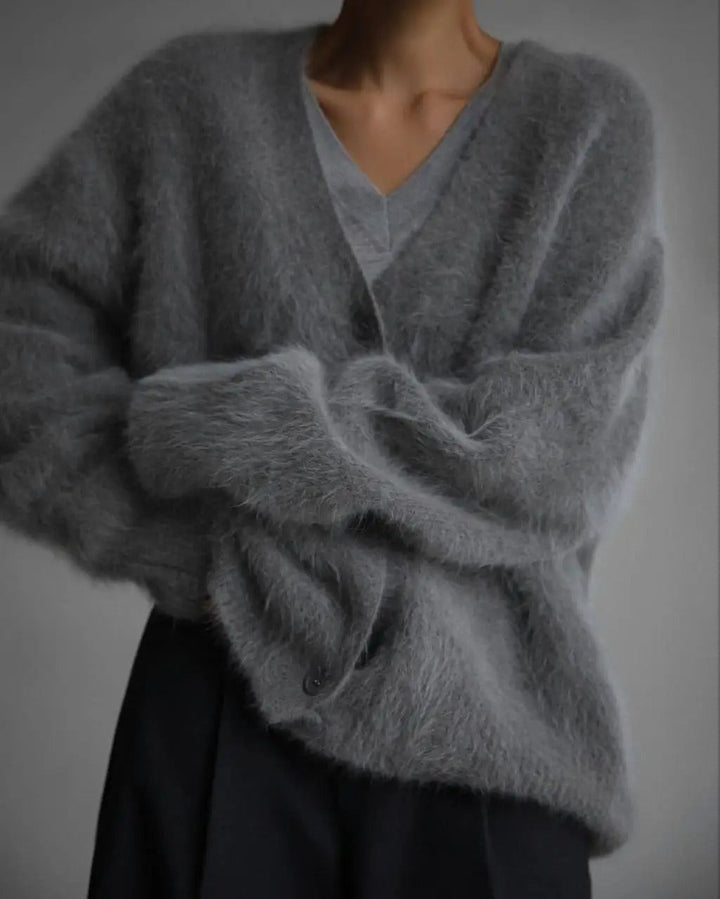 Dam Stickad Cardigan – Mjuk &amp; Mångsidig Komfort