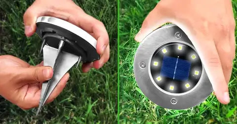 Utomhus Solardisk Ljus med 8 LED – Skapa Stämning &amp; Säkerhet i Hagen
