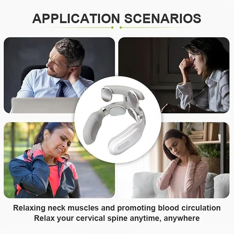 Nakkemassasjeapparat med Värme och Vibrasjon för Stresslindring