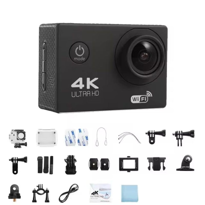 Ultra HD Sport Pro Kamera - 4K, WiFi-aktivert, Vattentät