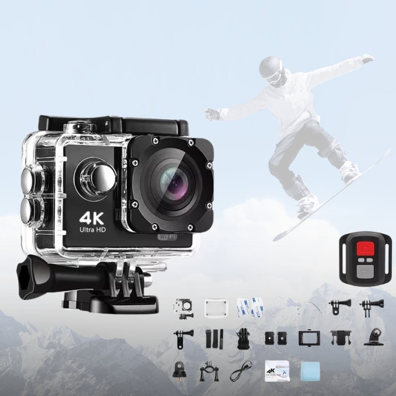 Ultra HD Sport Pro Kamera - 4K, WiFi-aktivert, Vattentät