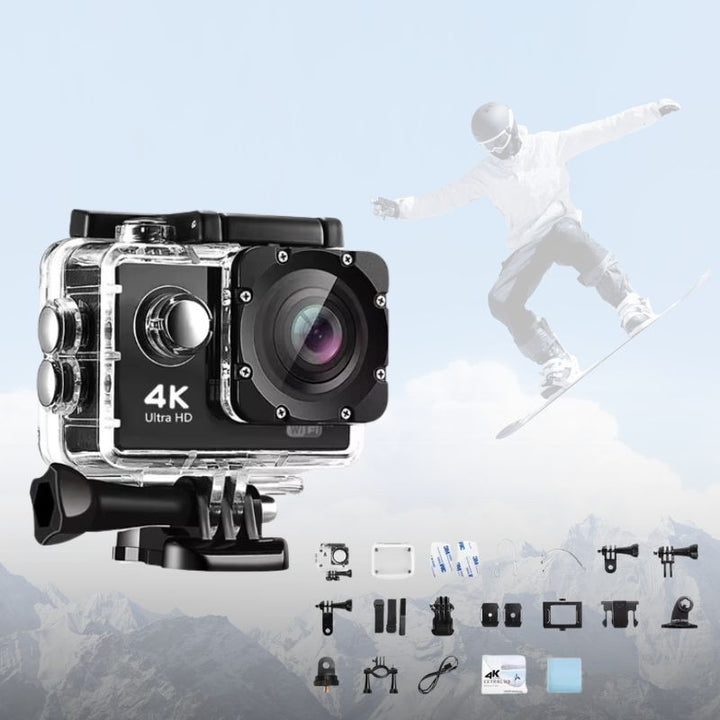 Ultra HD Sport Pro Kamera - 4K, WiFi-aktivert, Vattentät