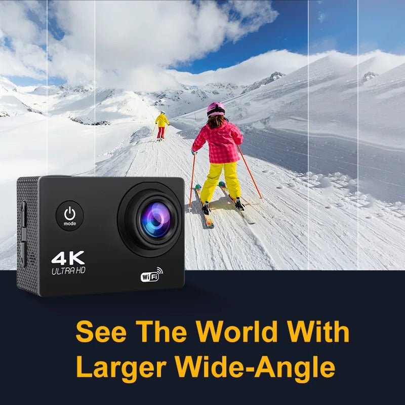 Ultra HD Sport Pro Kamera - 4K, WiFi-aktivert, Vattentät