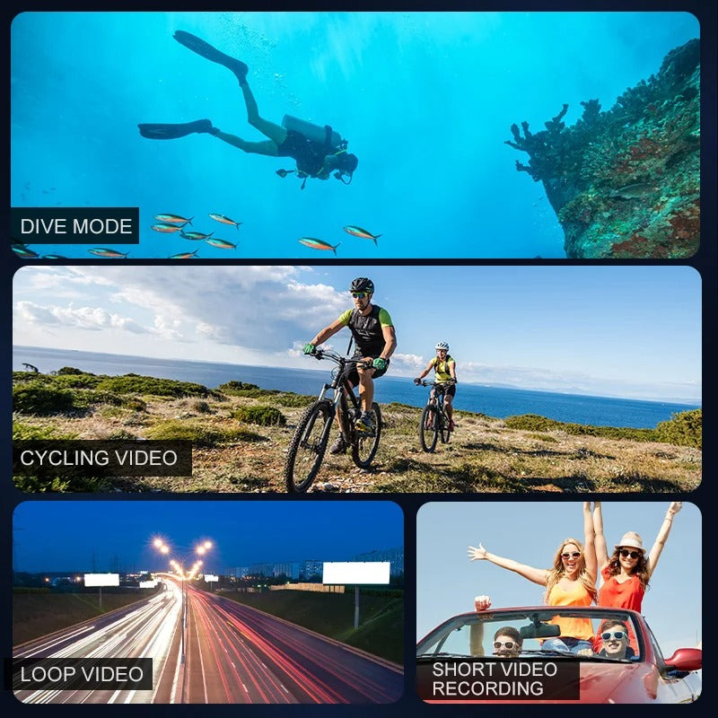 Ultra HD Sport Pro Kamera - 4K, WiFi-aktivert, Vattentät