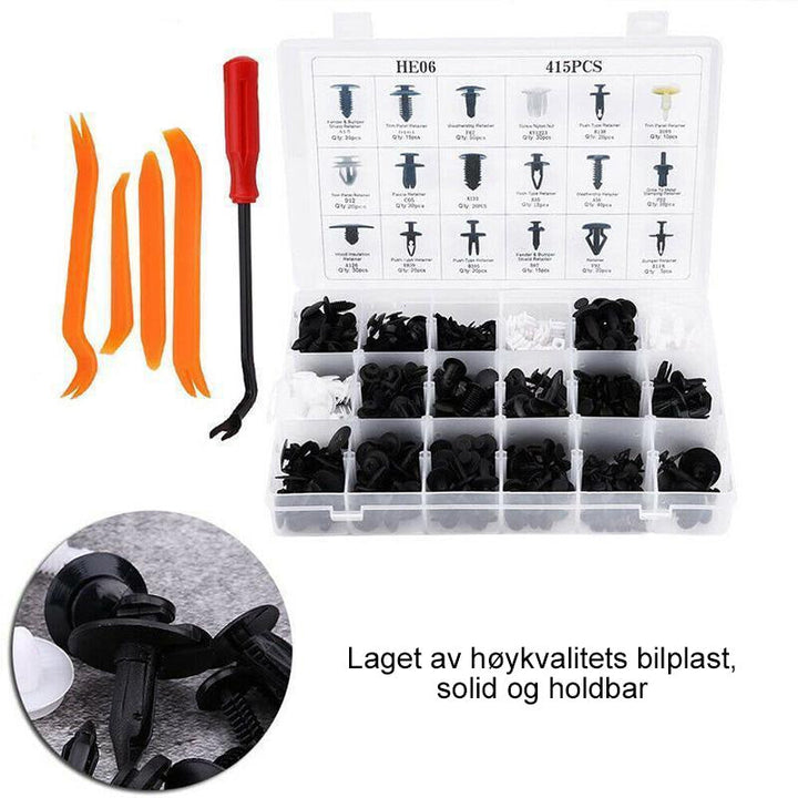 Bilfeste Klippsett | Nylon och Metall | Solid Passform