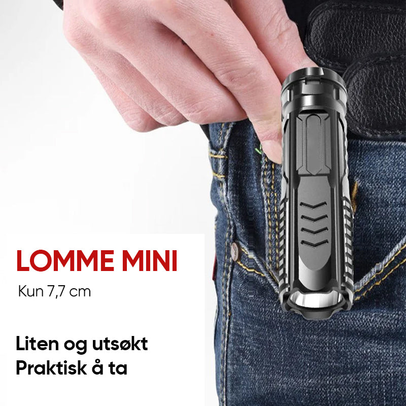 Uppladdningsbar LED Lommelykt - Vattentät | 3 Lysmoduser