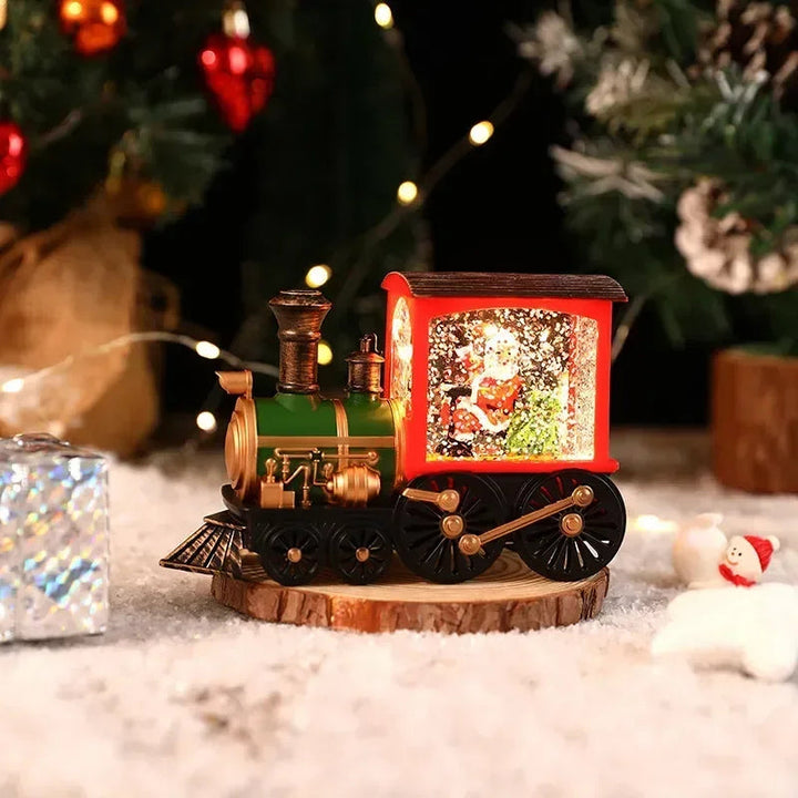 Opplyst Juletog med Snöeffekt för Magisk Julestemning