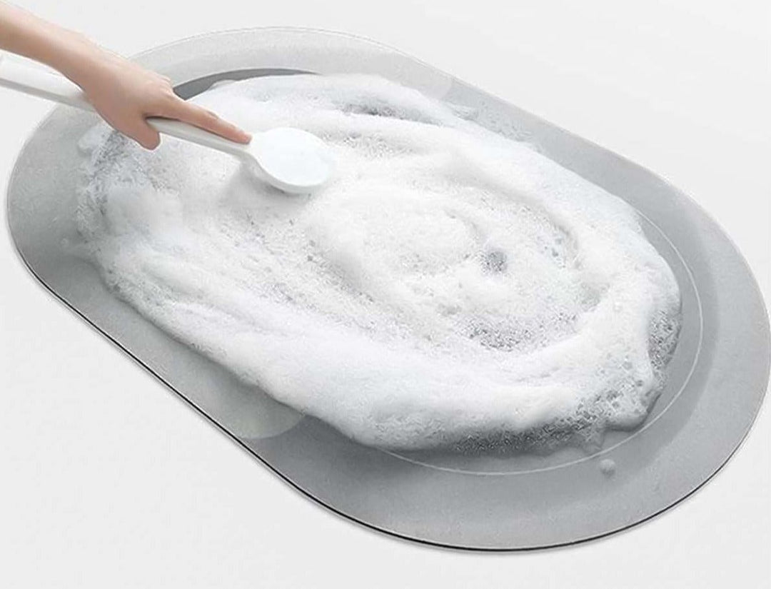 Oval Hurtigtörkende Gulvmatte med Halksäker Bakside