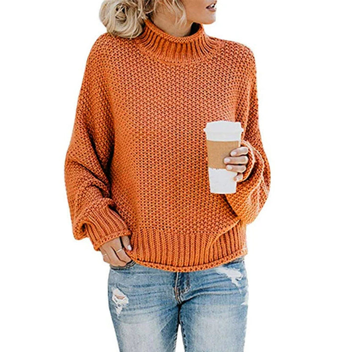 Oversized Strikkegenser för Damer: Perfekt Hög Hals &amp; Batwing-Ärmar