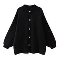 Bekväm Oversized Dam Cardigan med Knappar