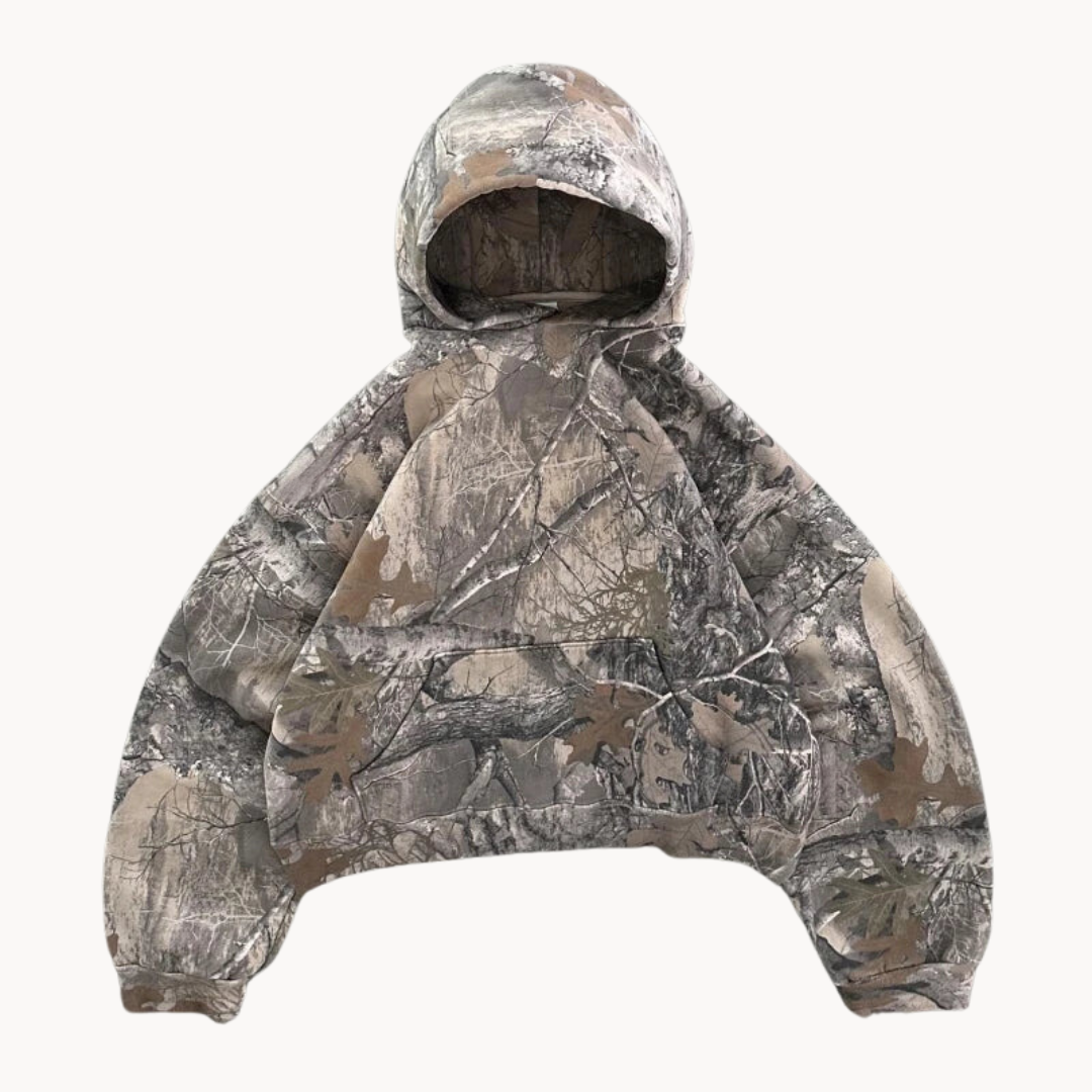 Herr Oversized Kamuflasje Hoodie – Komfort och Stil