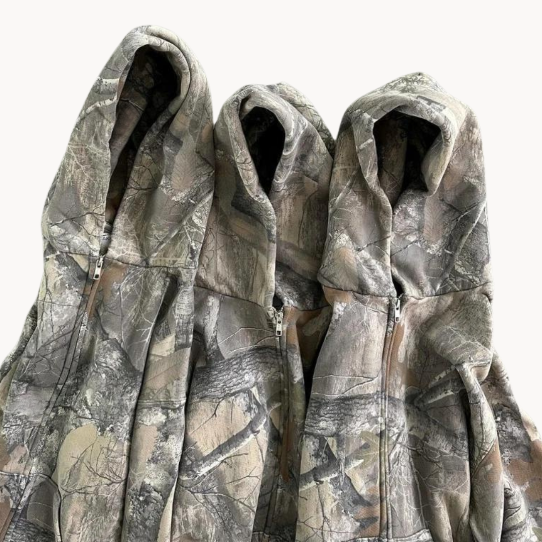 Herr Oversized Kamuflasje Hoodie – Komfort och Stil