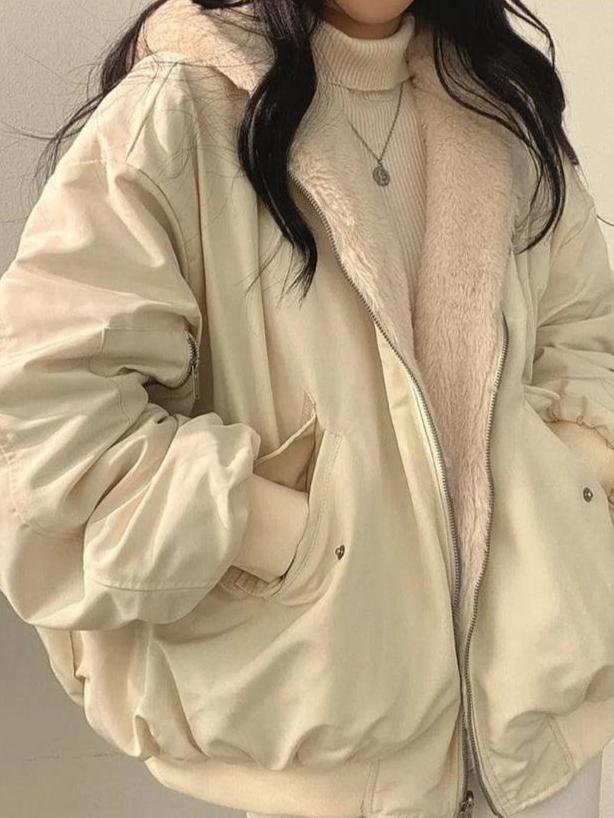 Kvinnor Vinterjacka Oversized – Mysig och Stilfull Värme