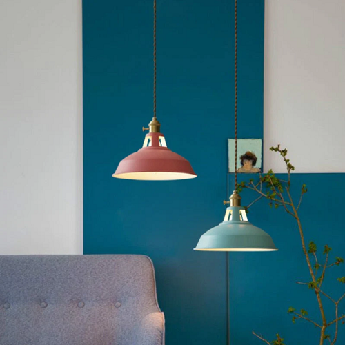 Inomhus Hengende Pastellampe i Metall – Retro Design